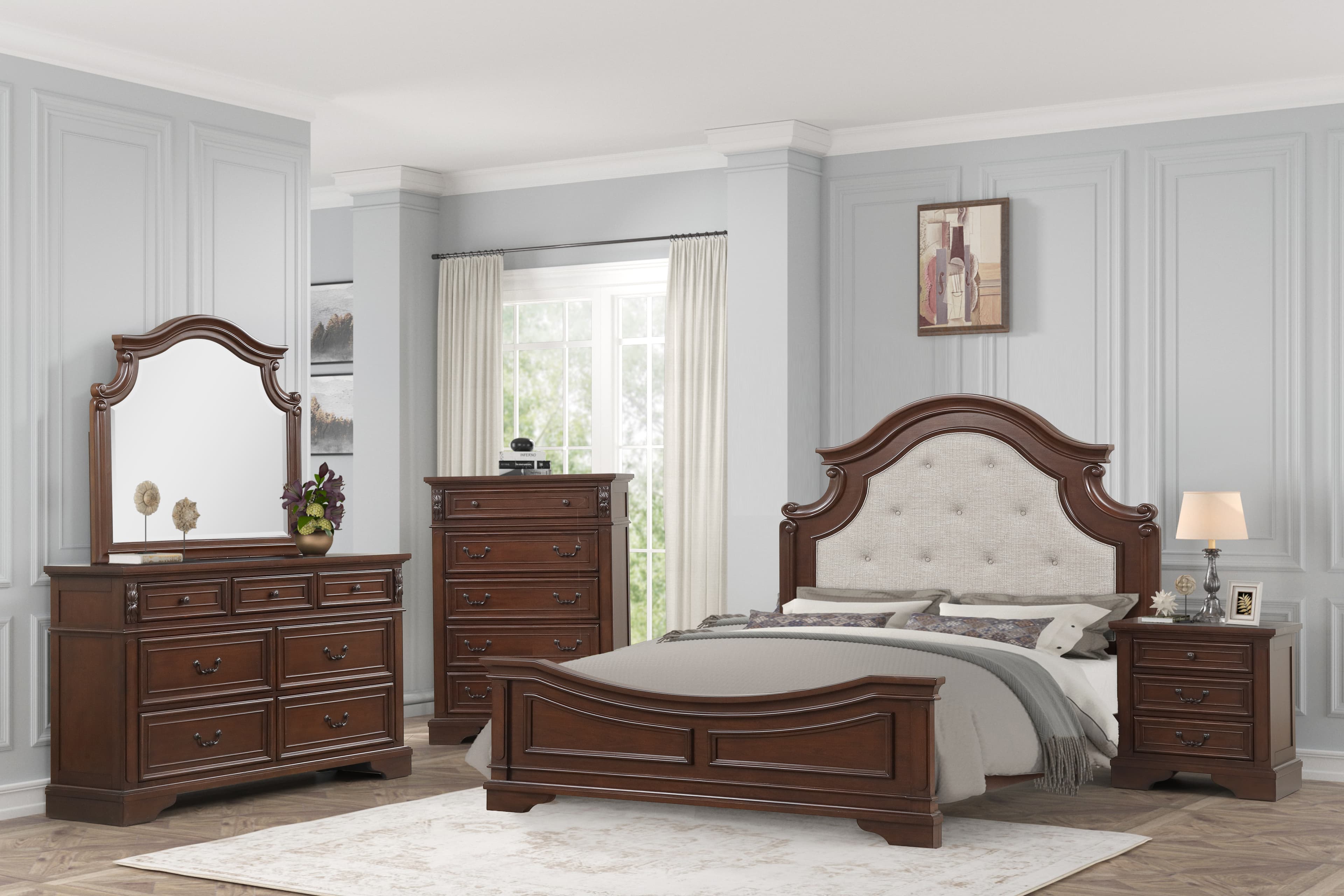 B129 Mirror — Cherry Wood