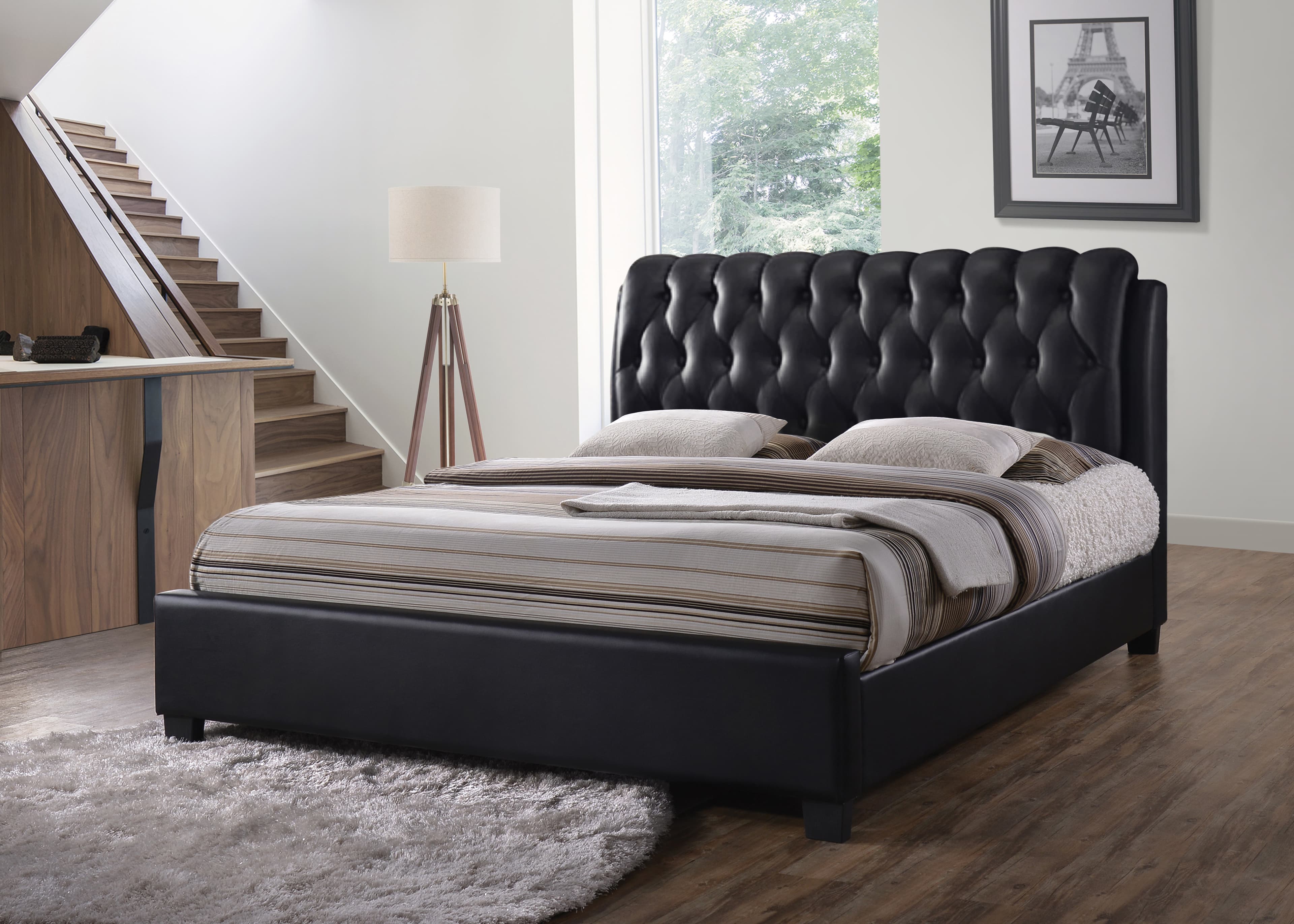 B190 BED King Bed — Black