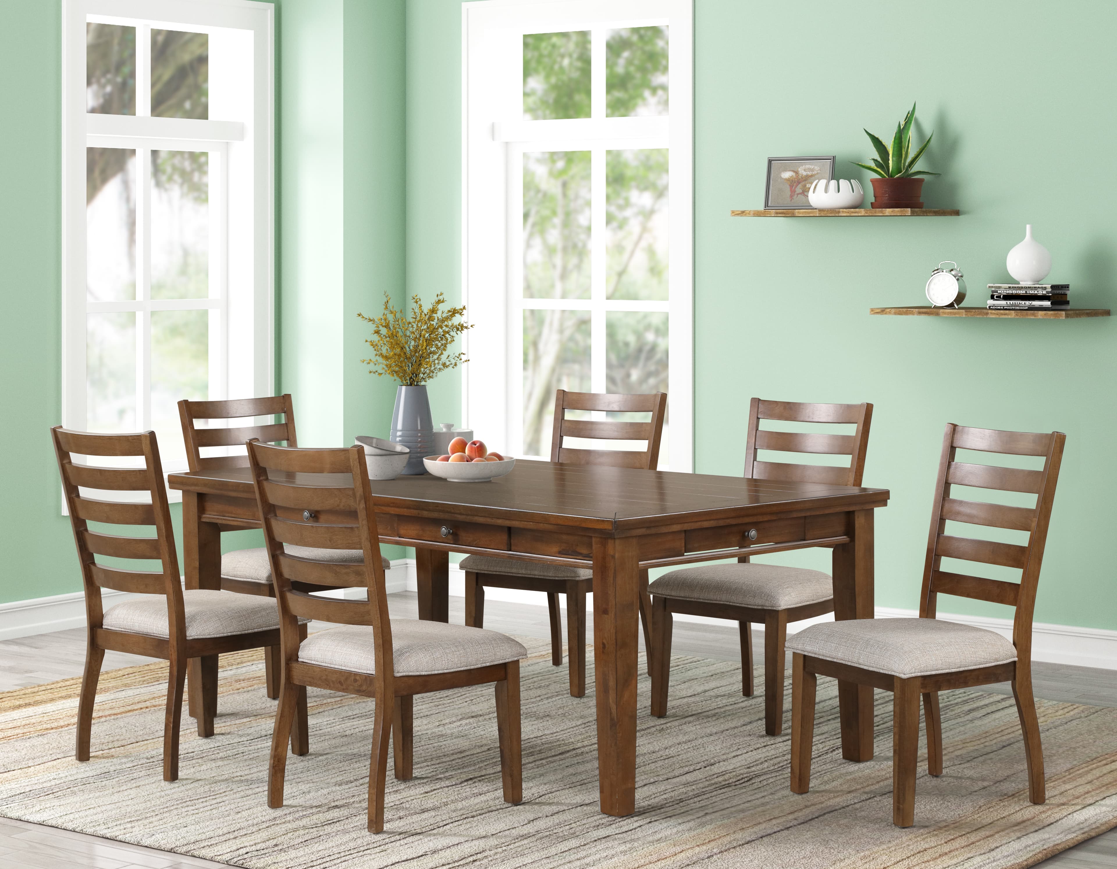 D115 Table — Medium Brown