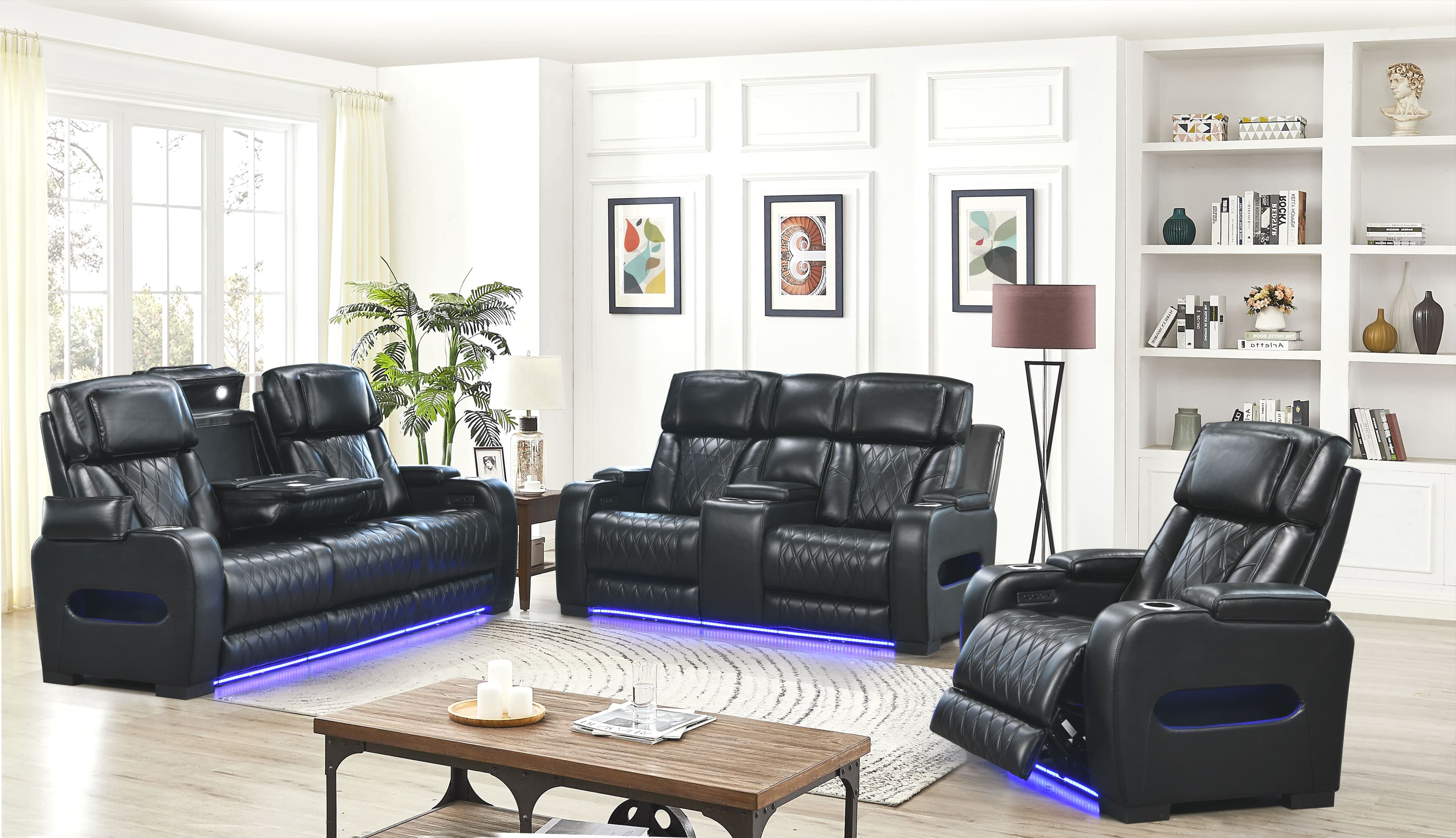 U25 Home Theater Power Reclining Loveseat w/ Bluetooth Speaker
