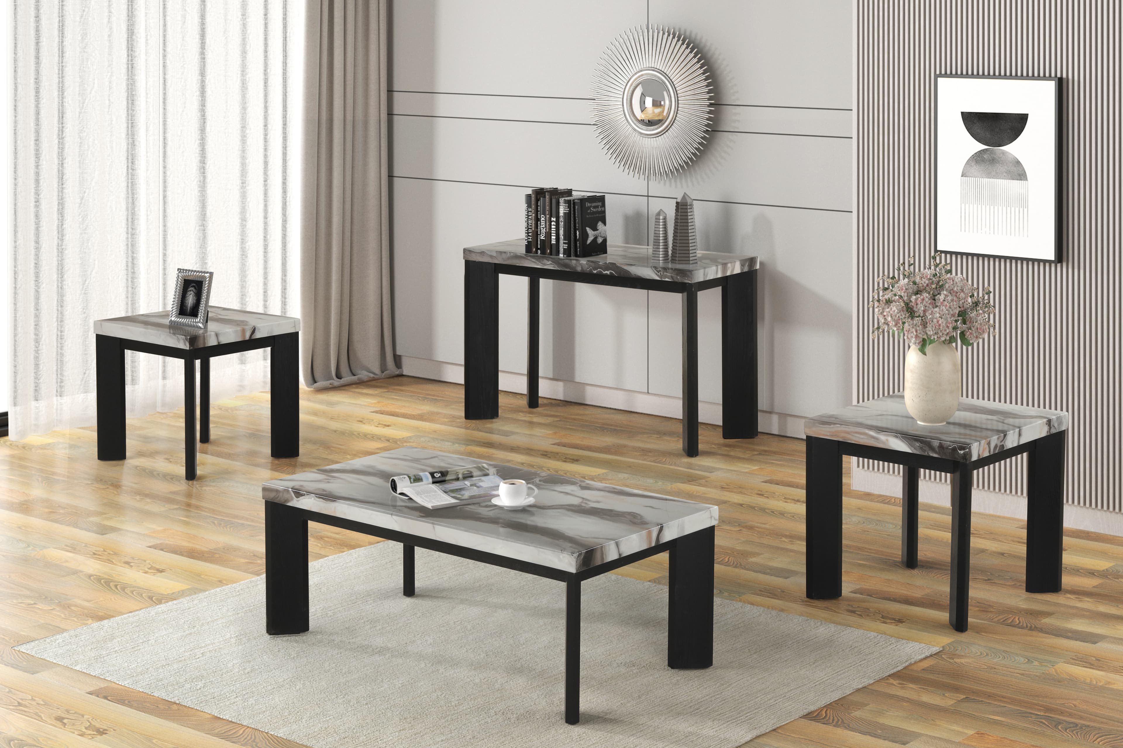 T117 Cocktail & 2 End Tables