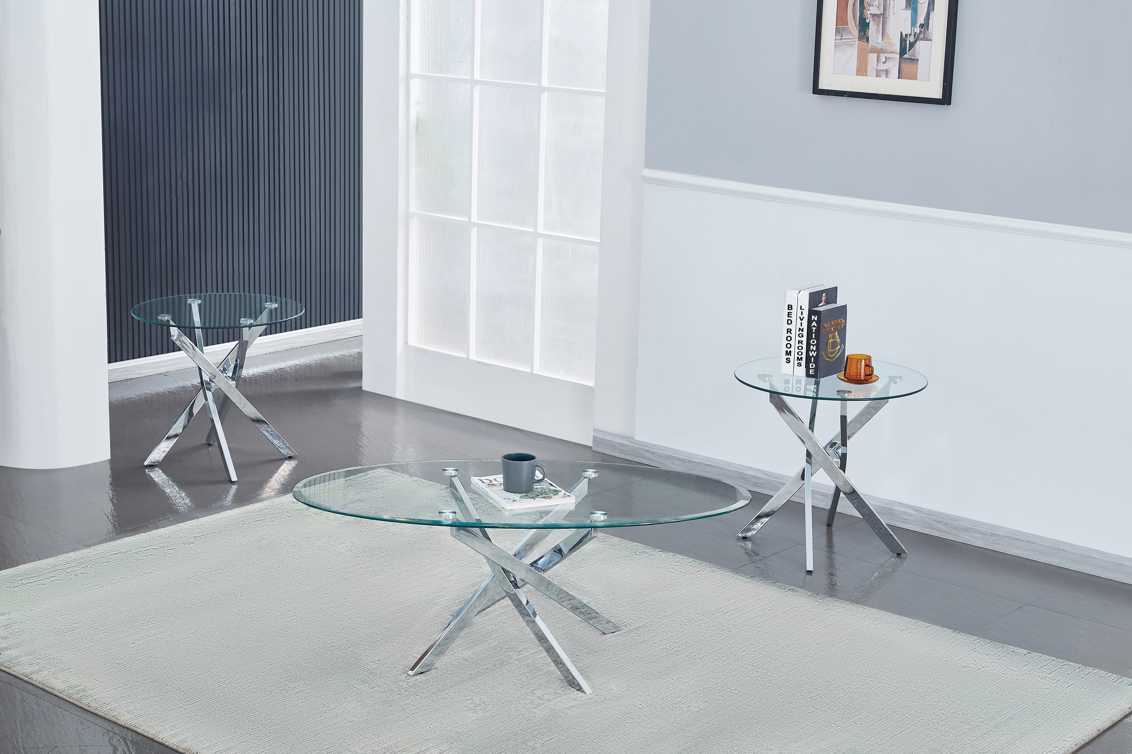 T429 Cocktail & 2 End Tables