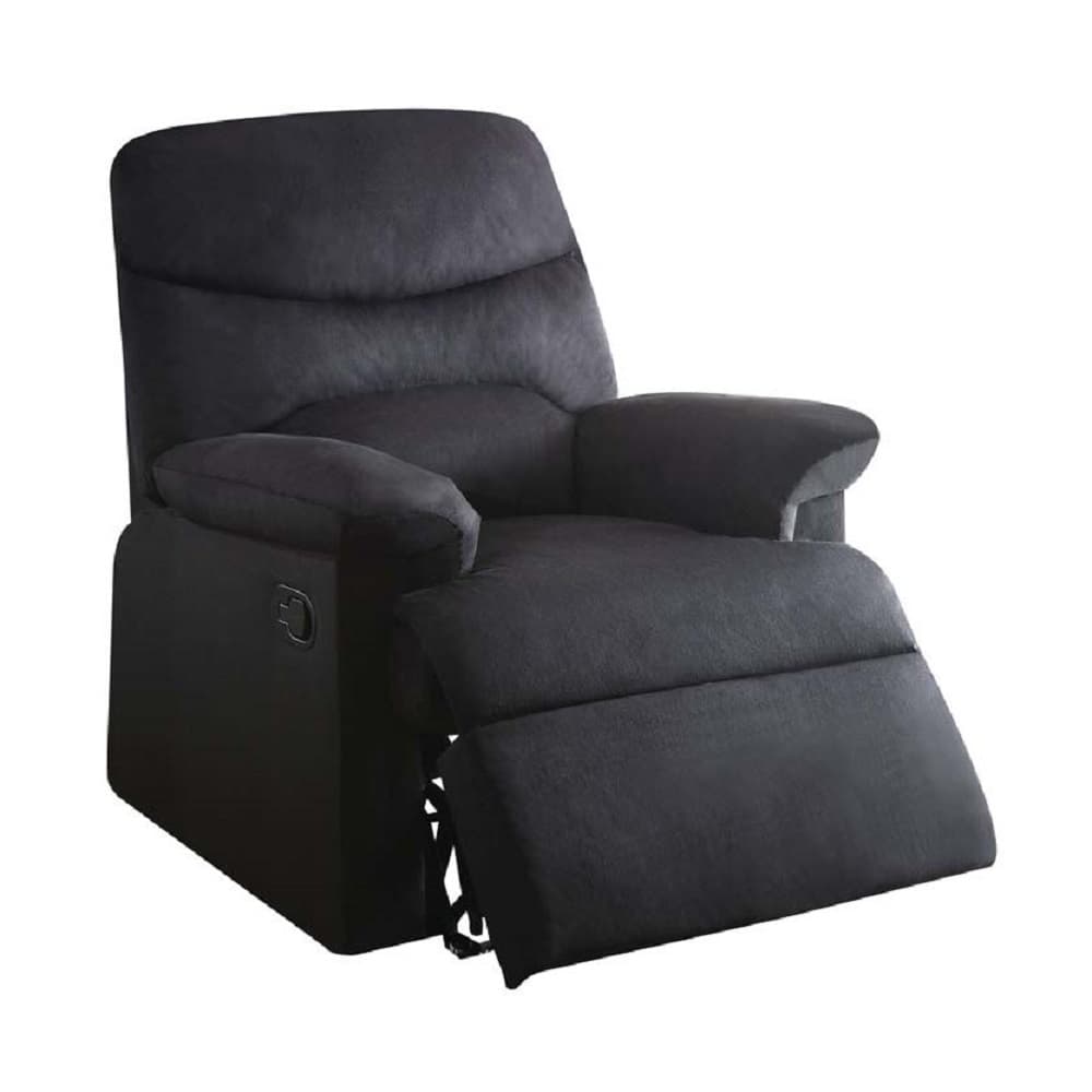 The lovely Arcadia recliner offers comfort, style and value for any home. A smooth fabric seat cushion provides relaxation from seat to toe with an easy to reach external handle for operating the reclining mechanism.