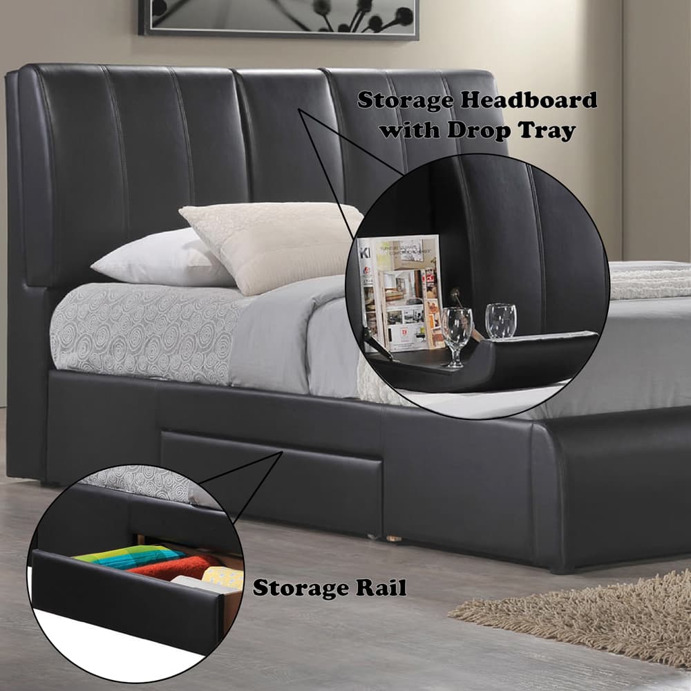 Eastern King Bed W/Storage 5