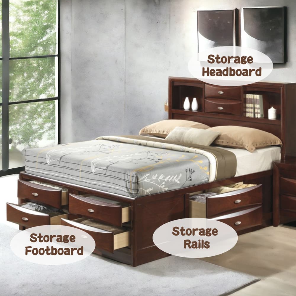 Eastern King Bed W/Storage 11