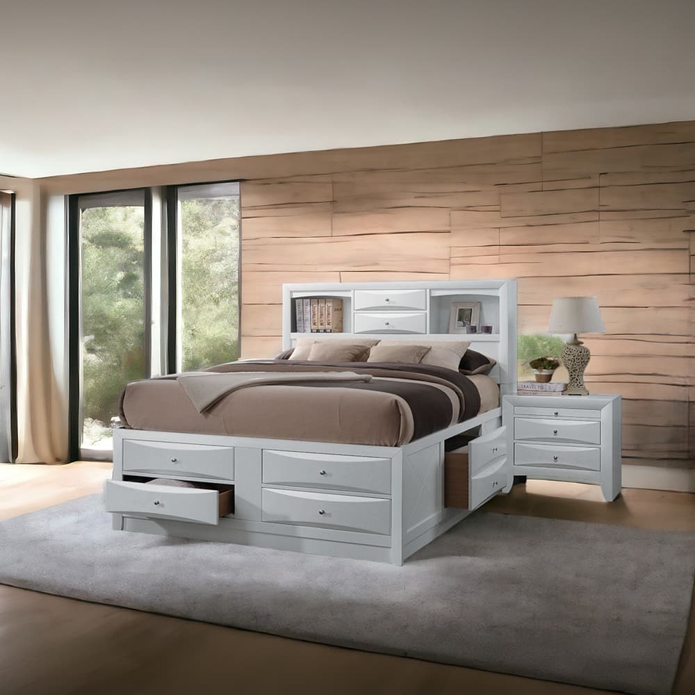 Queen Bed W/Storage 6