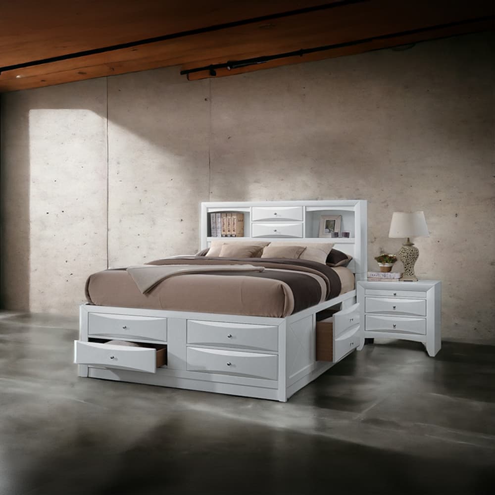 Queen Bed W/Storage 8