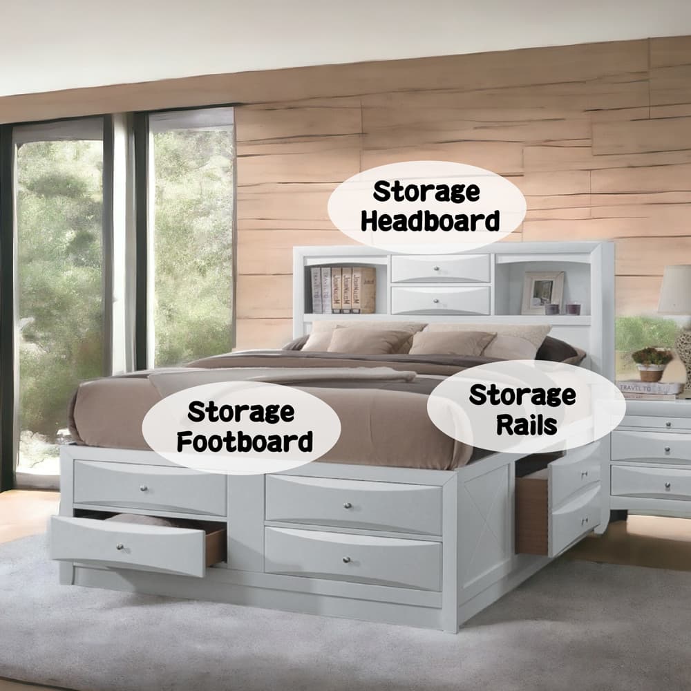 Queen Bed W/Storage 10