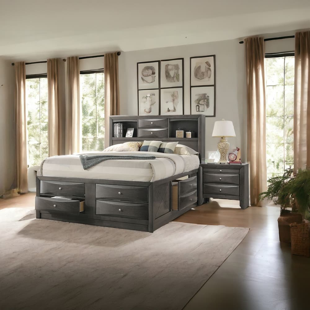 Eastern King Bed W/Storage 6