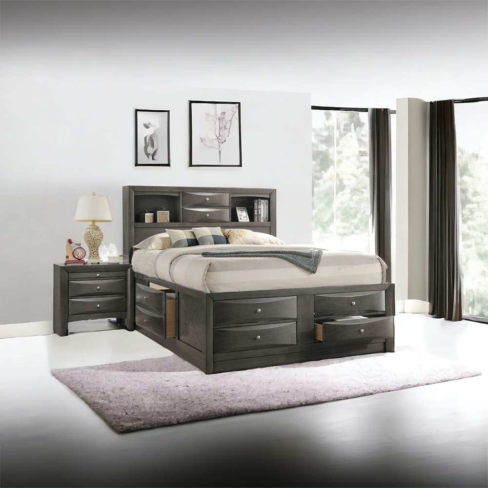 Eastern King Bed W/Storage 7