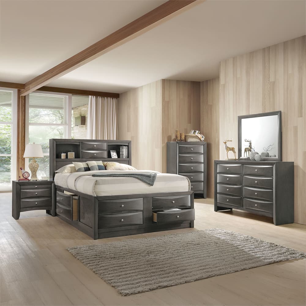 Queen Bed W/Storage 10