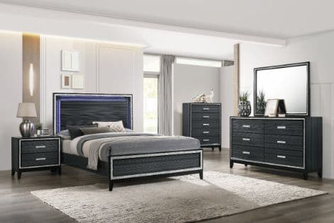 Eastern King Bed W/LED 4
