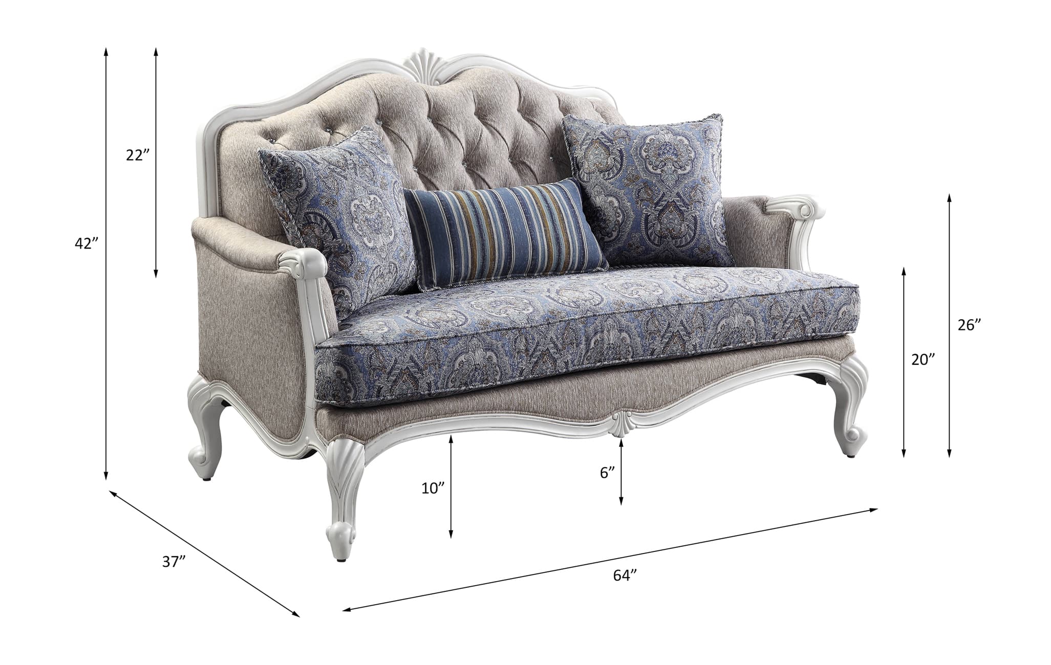 Loveseat W/3 Pillows 11