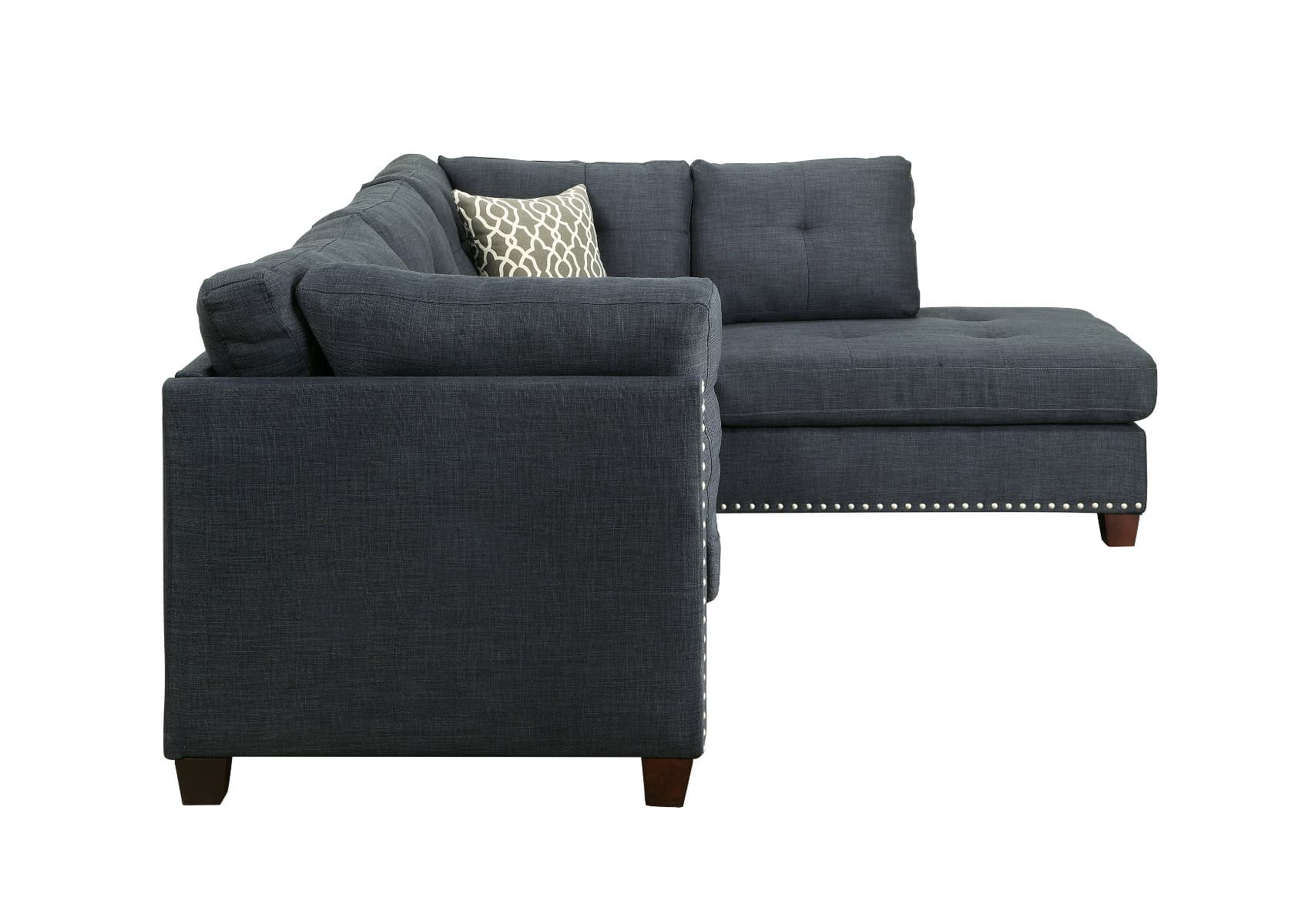 Sectional Sofa & Ottoman W/2 Pillows 2
