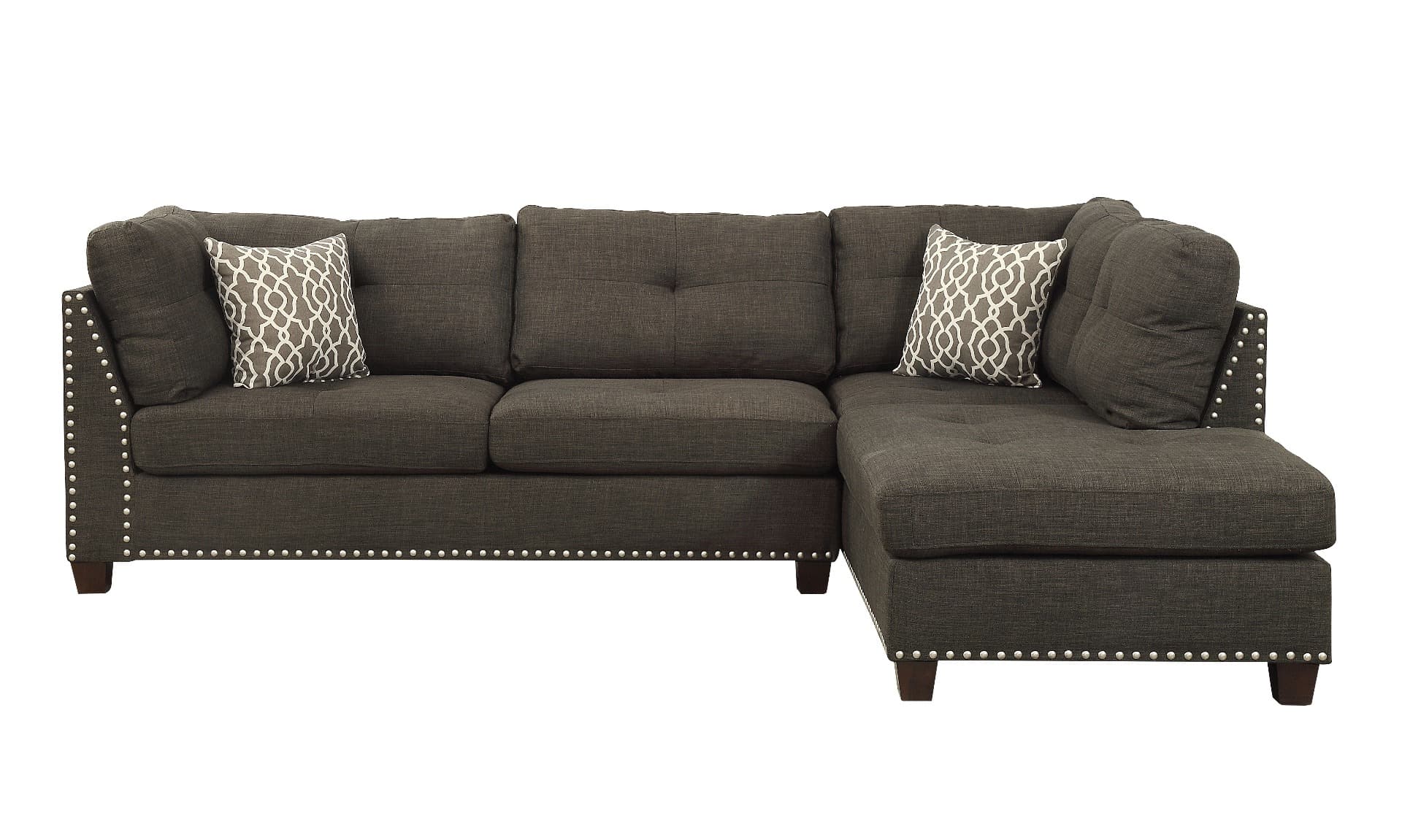 Sectional Sofa & Ottoman W/2 Pillows 3