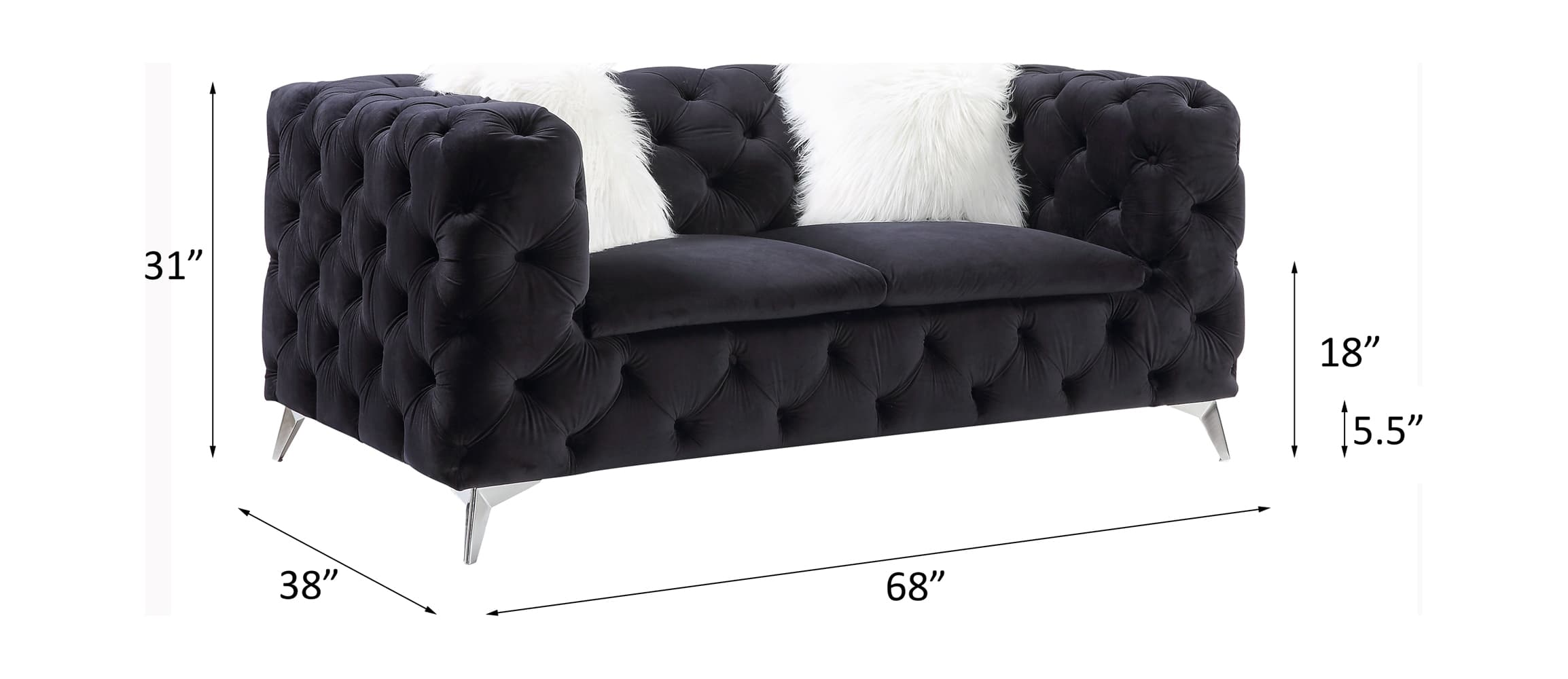 Loveseat W/2 Pillows 4