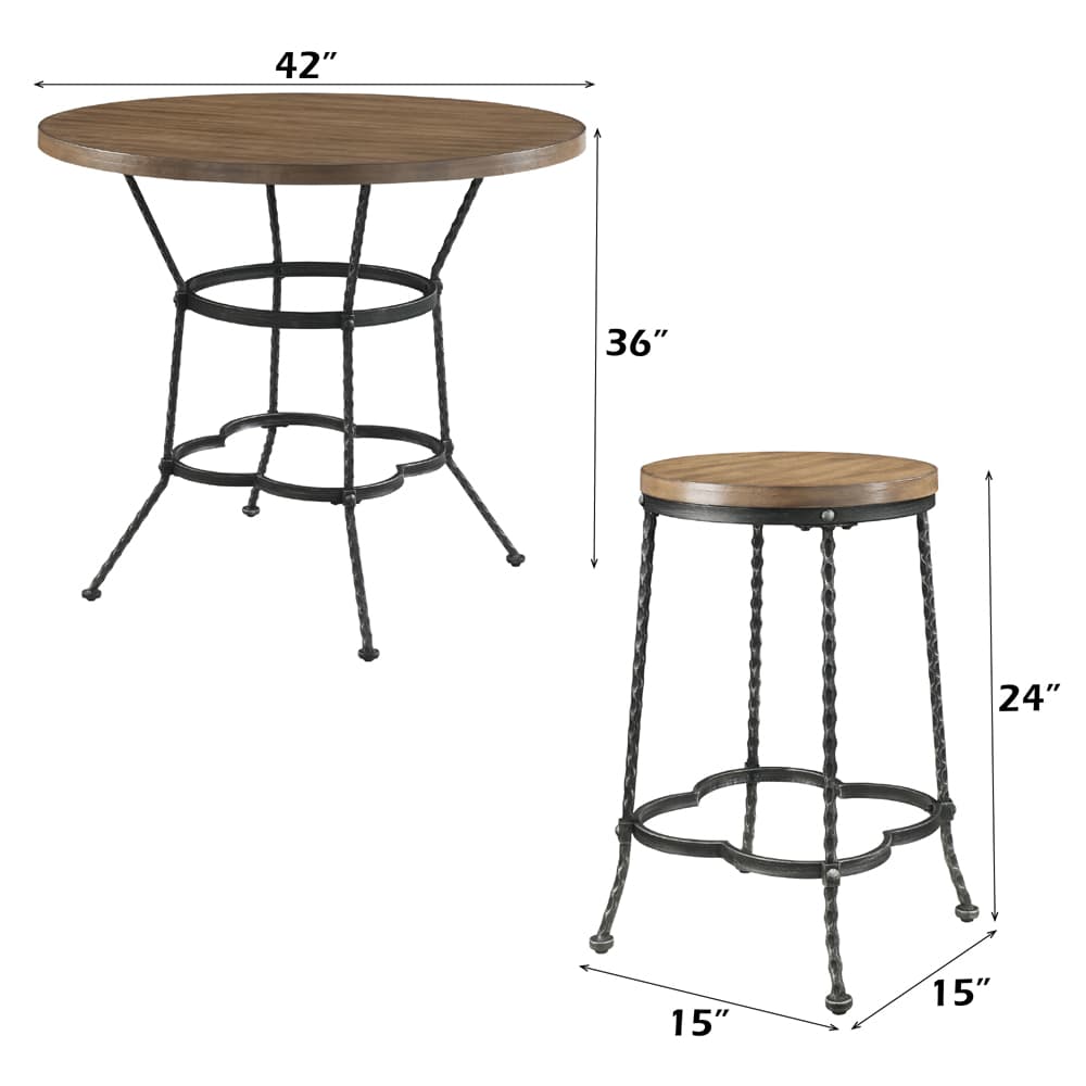 5Pc Pack Counter Height Table Set 2