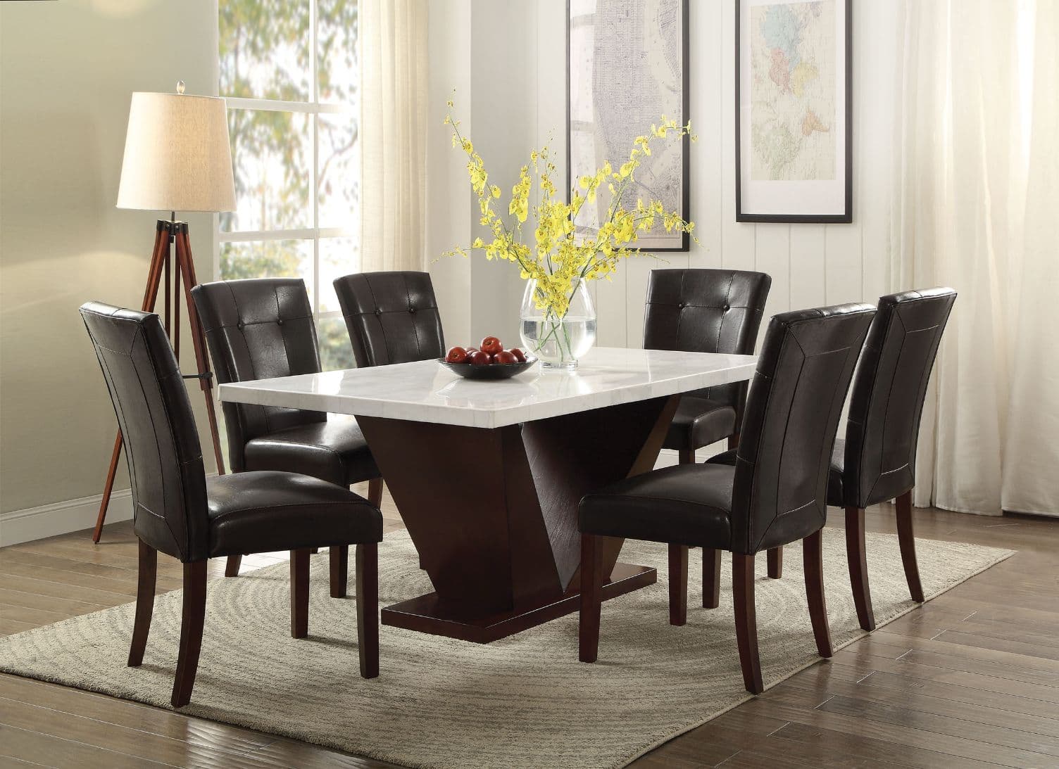 Dining Table W/Natrual Marble Top