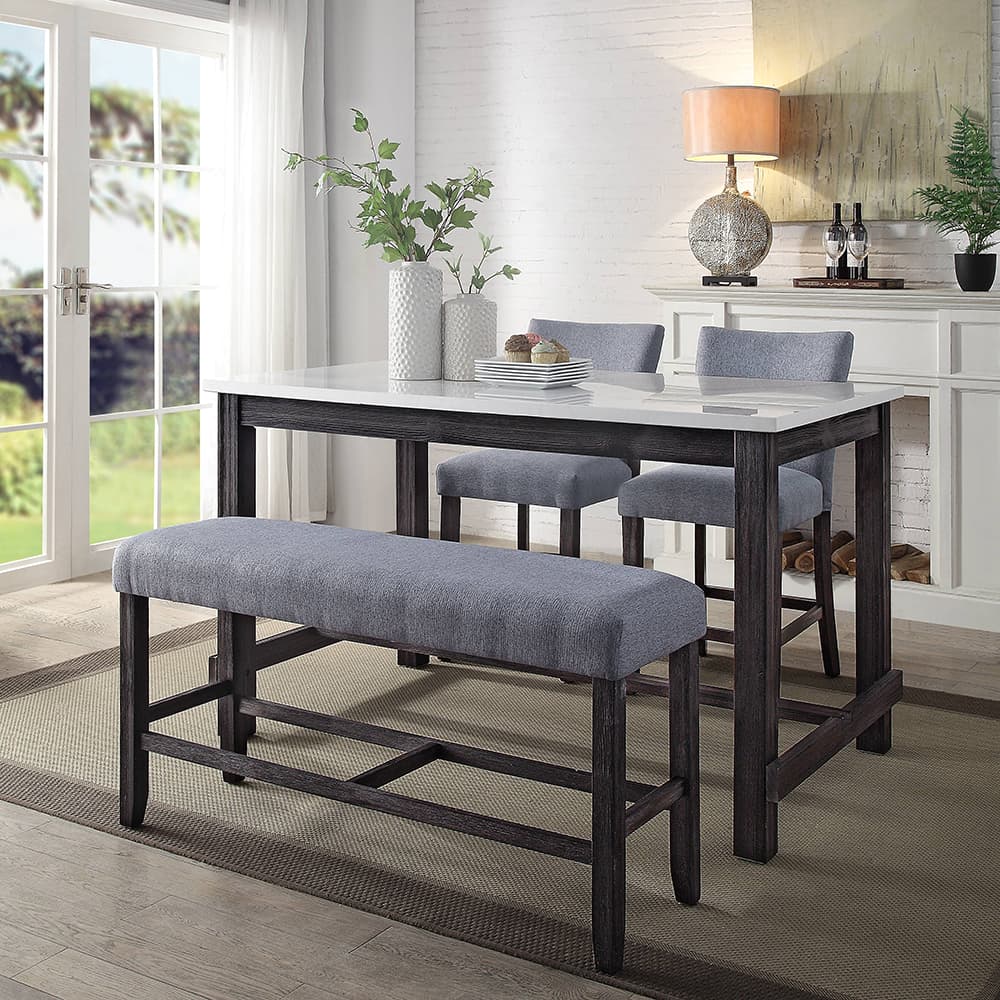 Counter Height Table W/Natrual Marble Top 6
