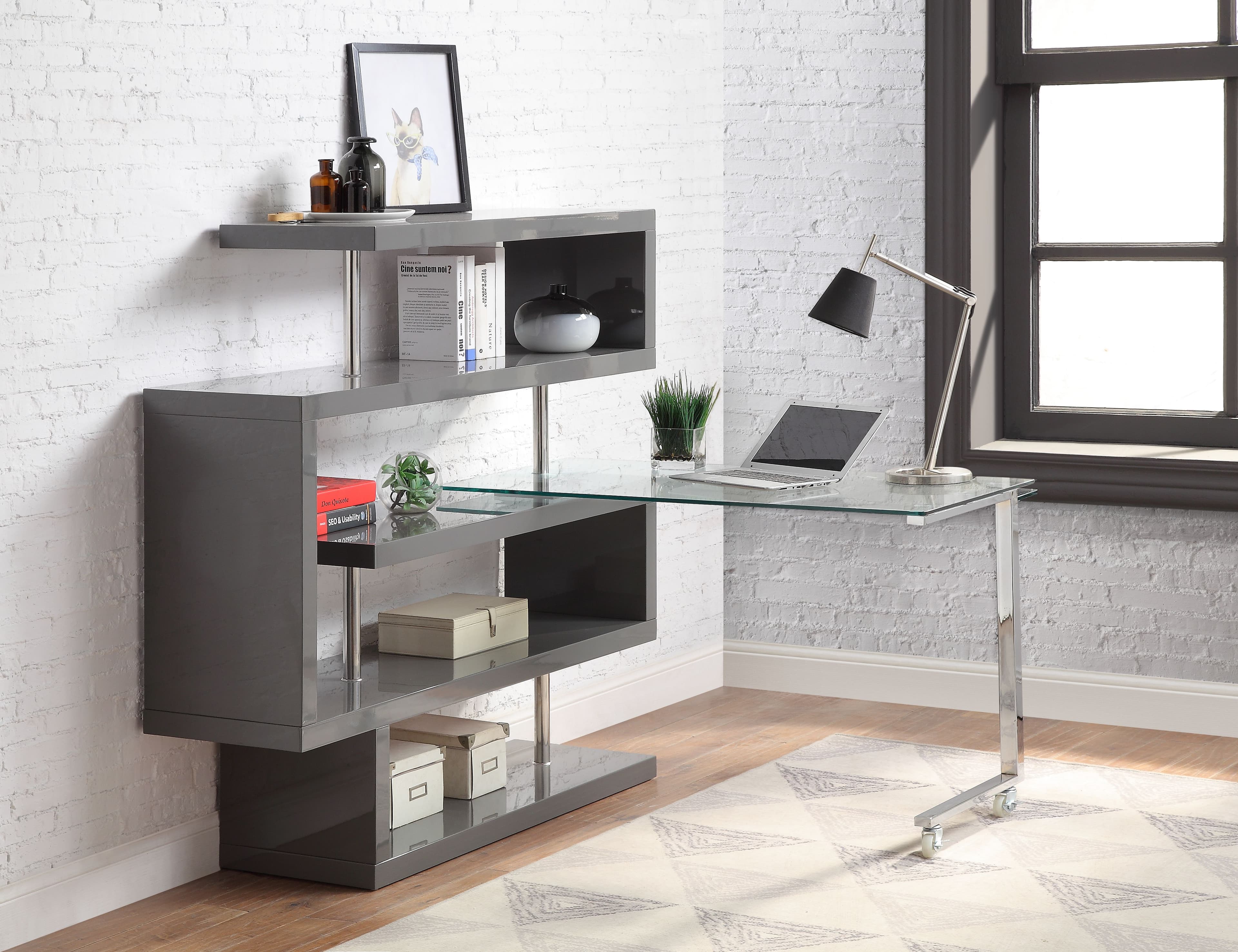 Writing Desk W/BookShelf 6