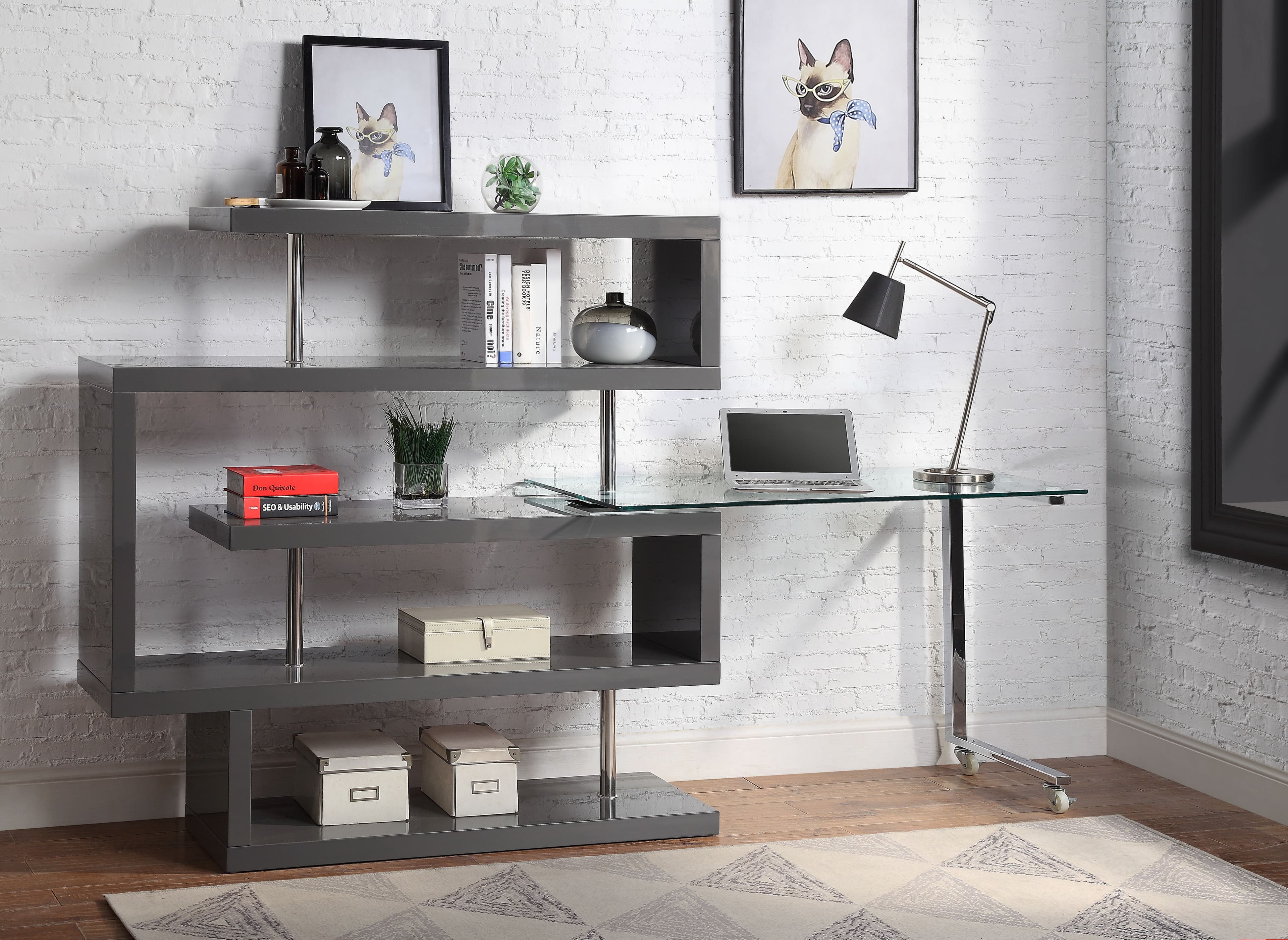 Writing Desk W/BookShelf 7