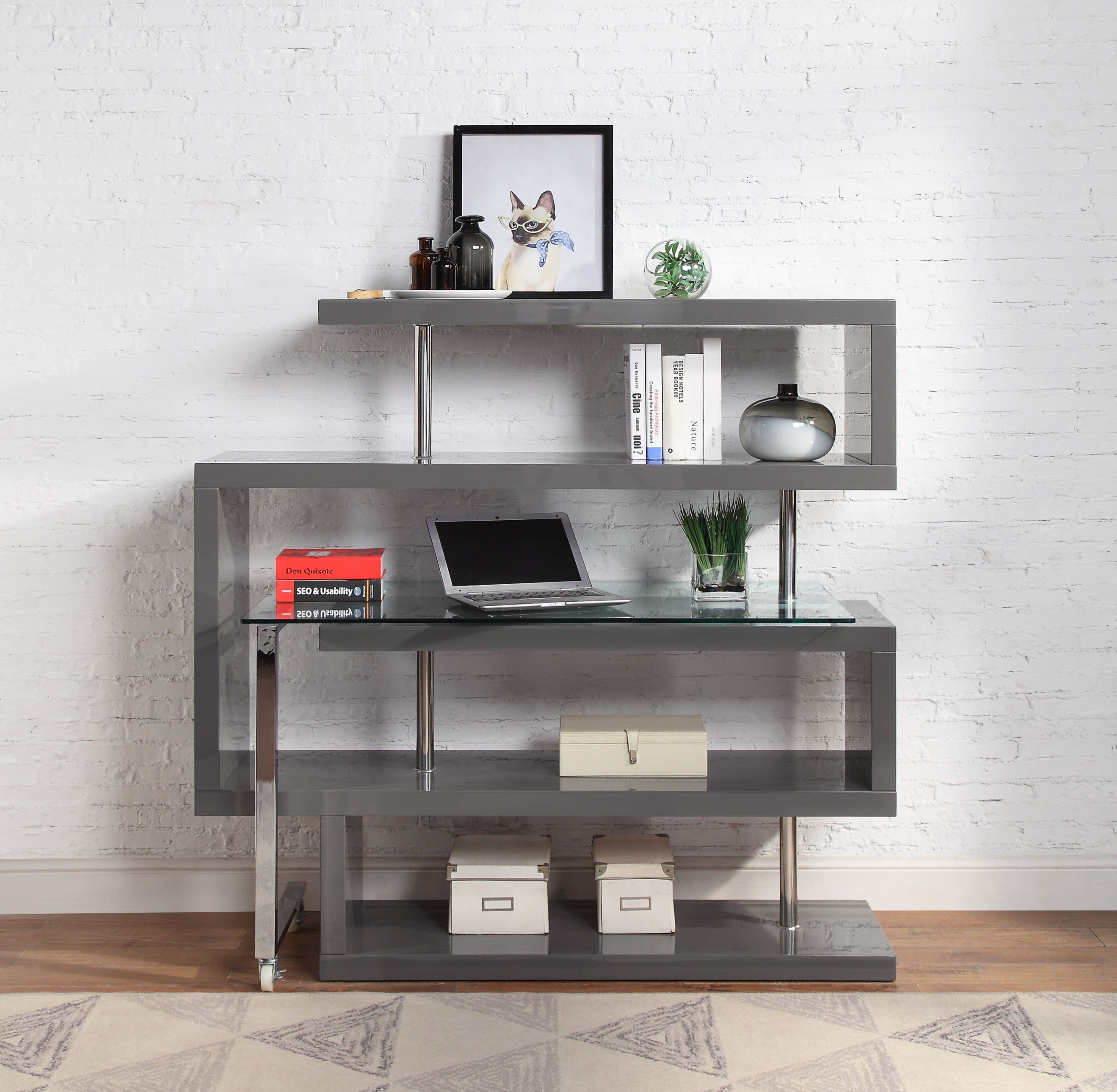 Writing Desk W/BookShelf 8