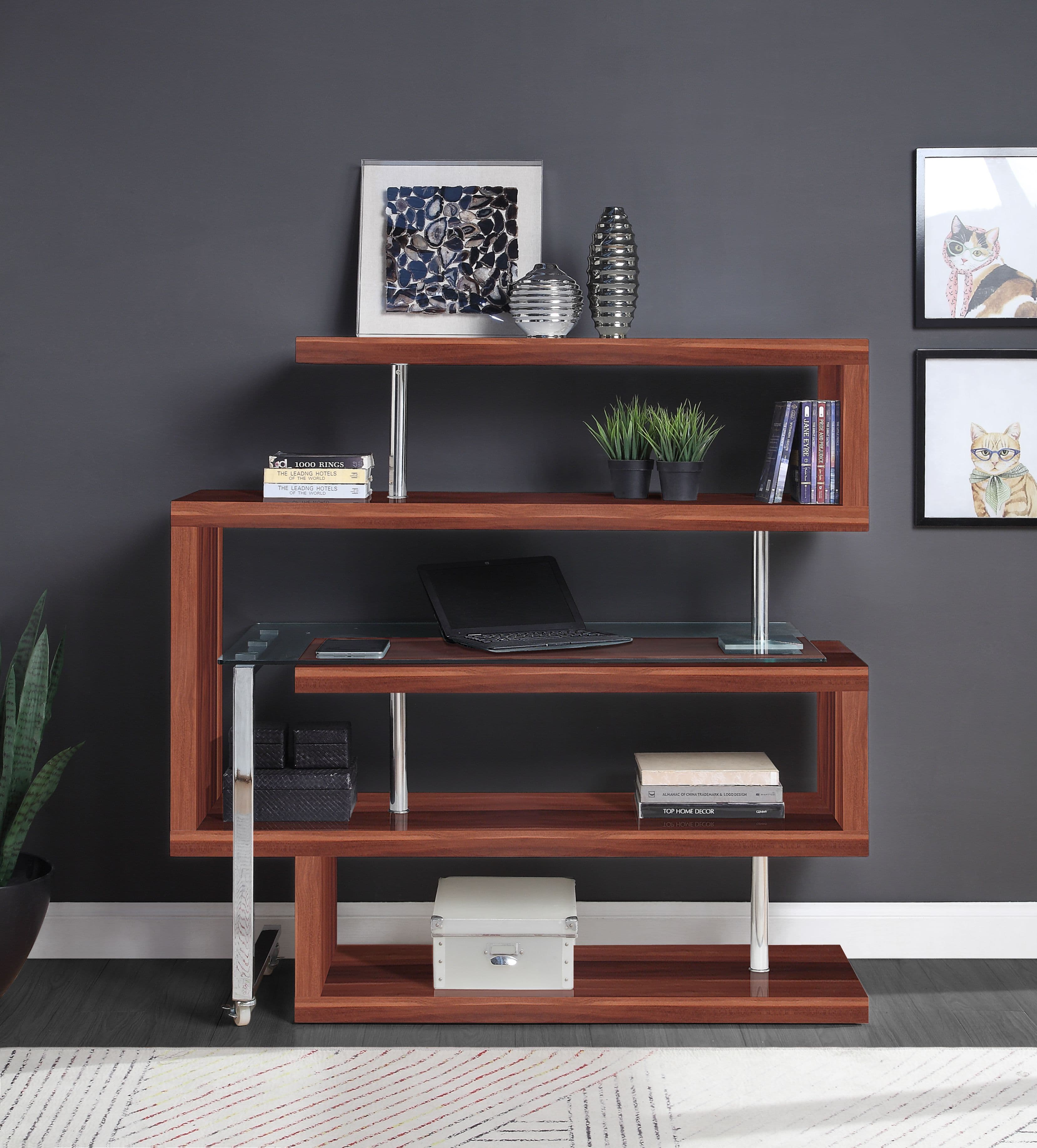 Writing Desk W/BookShelf 8