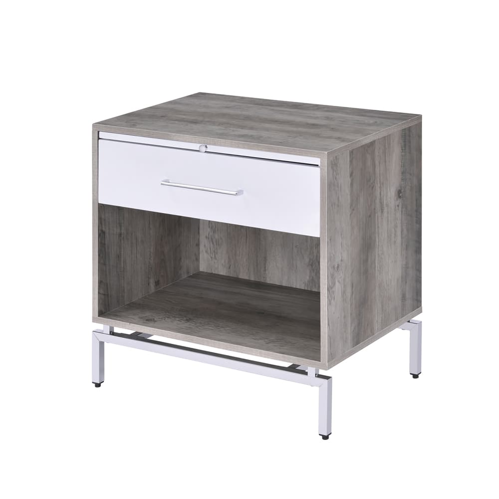 The Cistus accent table will add a contemporary touch to any room in your home. It features wooden frame, rectangular table top in Gray oak finish and a pull tray in white finish at the front to extend the surface space for resting books and glasses. Furthermore, with 1 storage drawer and open storage compartment, storage place is easier to utilize and keep things organized.