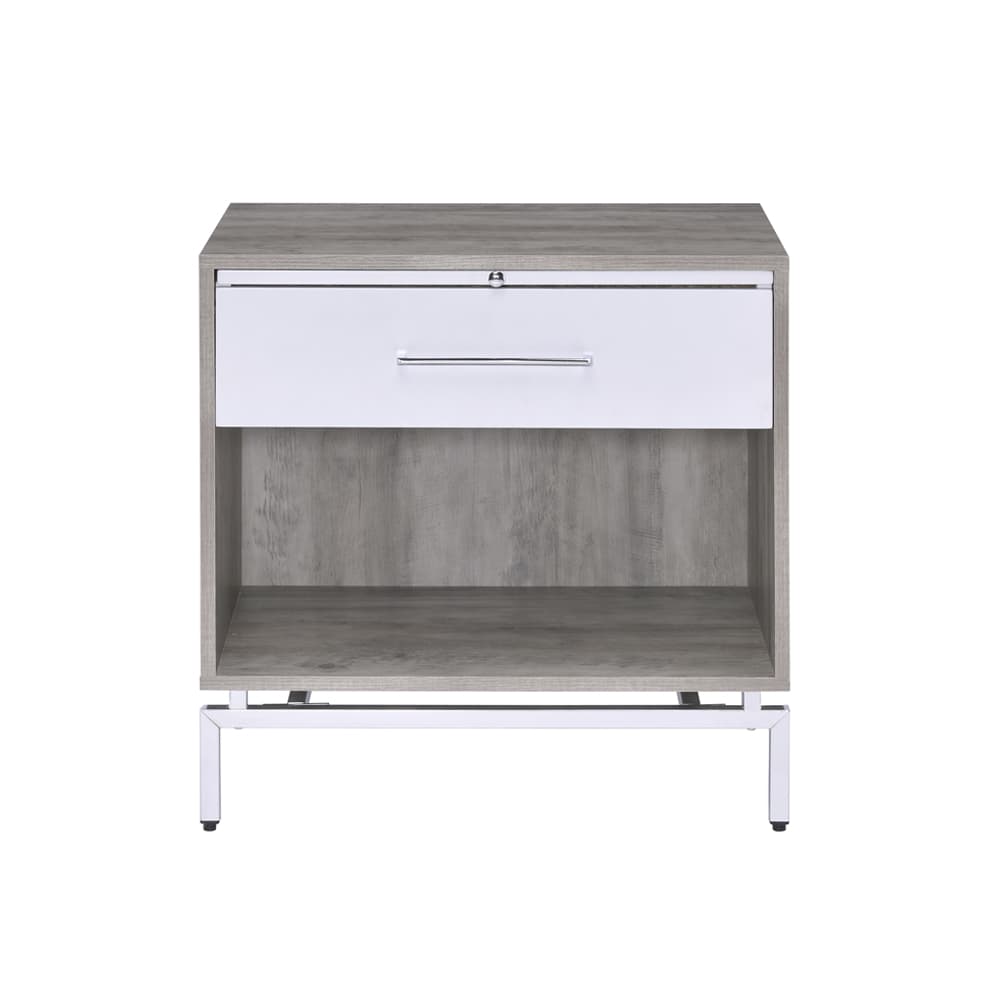 The Cistus accent table will add a contemporary touch to any room in your home. It features wooden frame, rectangular table top in Gray oak finish and a pull tray in white finish at the front to extend the surface space for resting books and glasses. Furthermore, with 1 storage drawer and open storage compartment, storage place is easier to utilize and keep things organized.