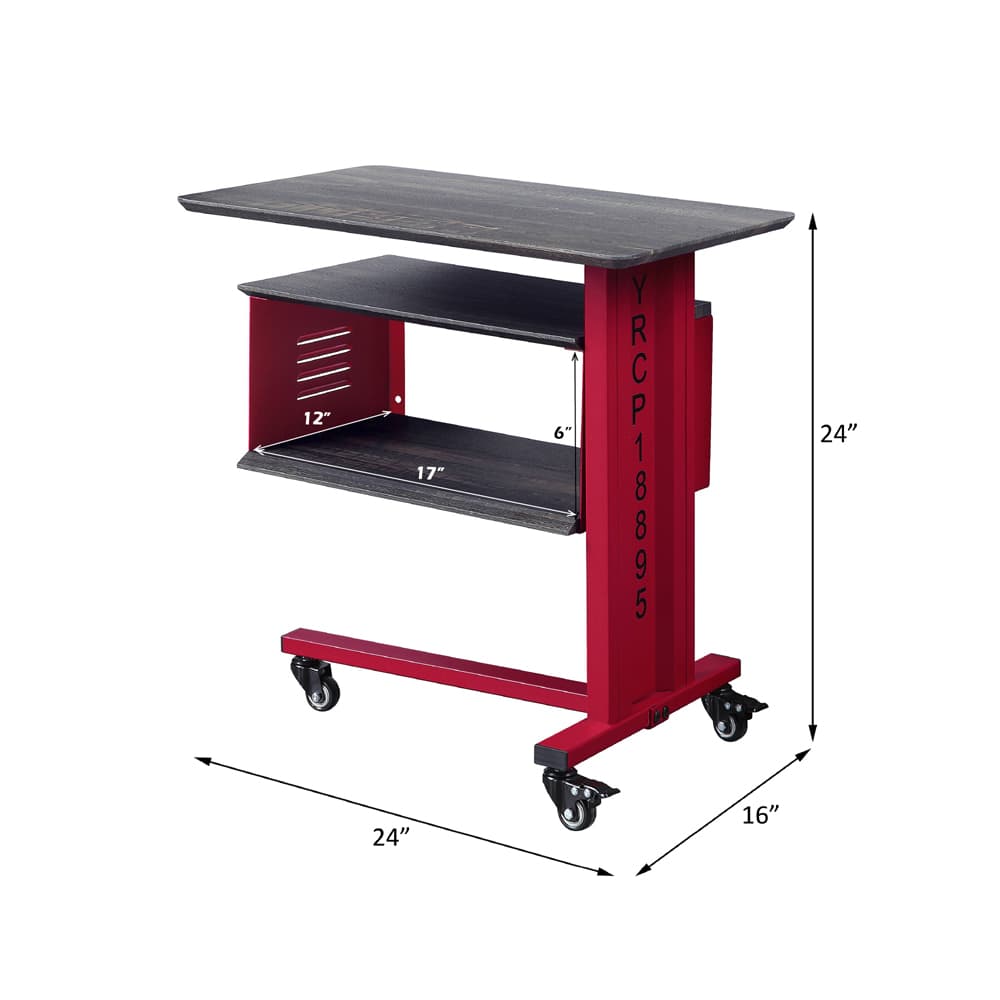 Accent Table W/Wall Shelf 4