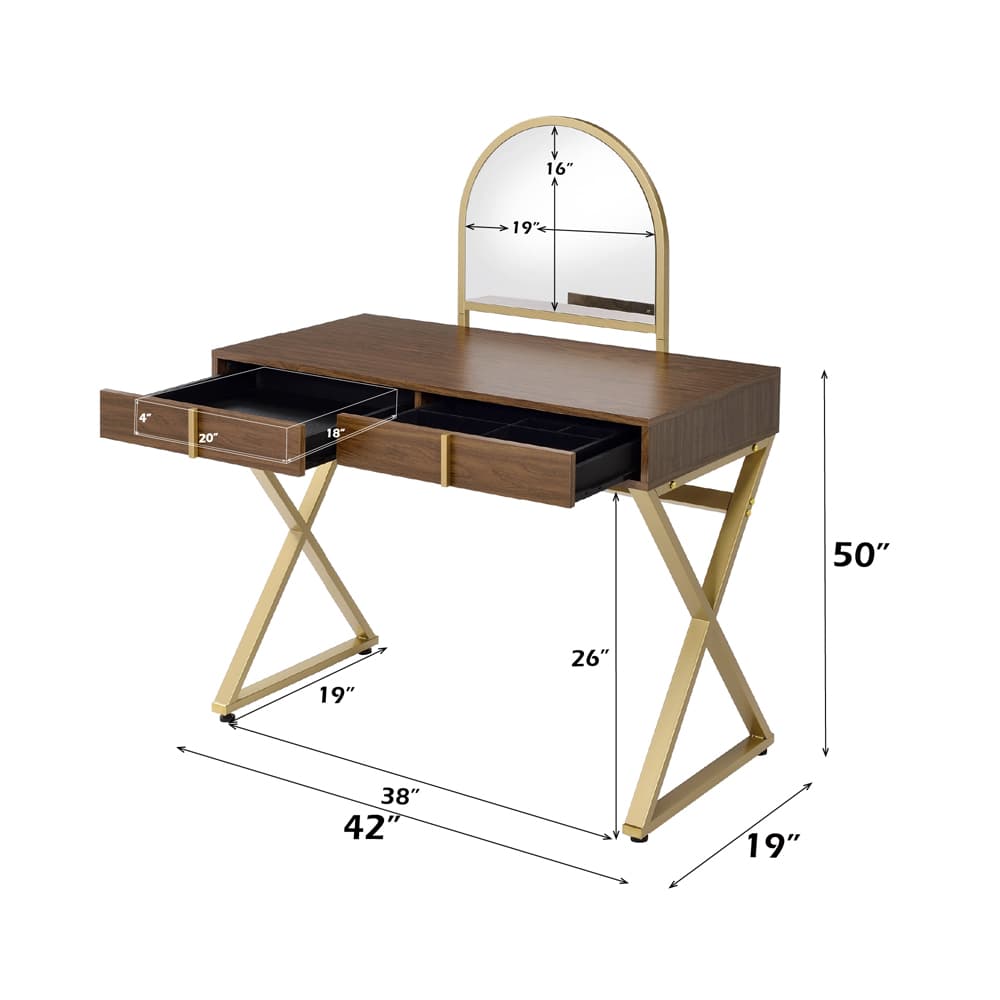 Vanity Desk W/Mirror & Jewelry Tray 7