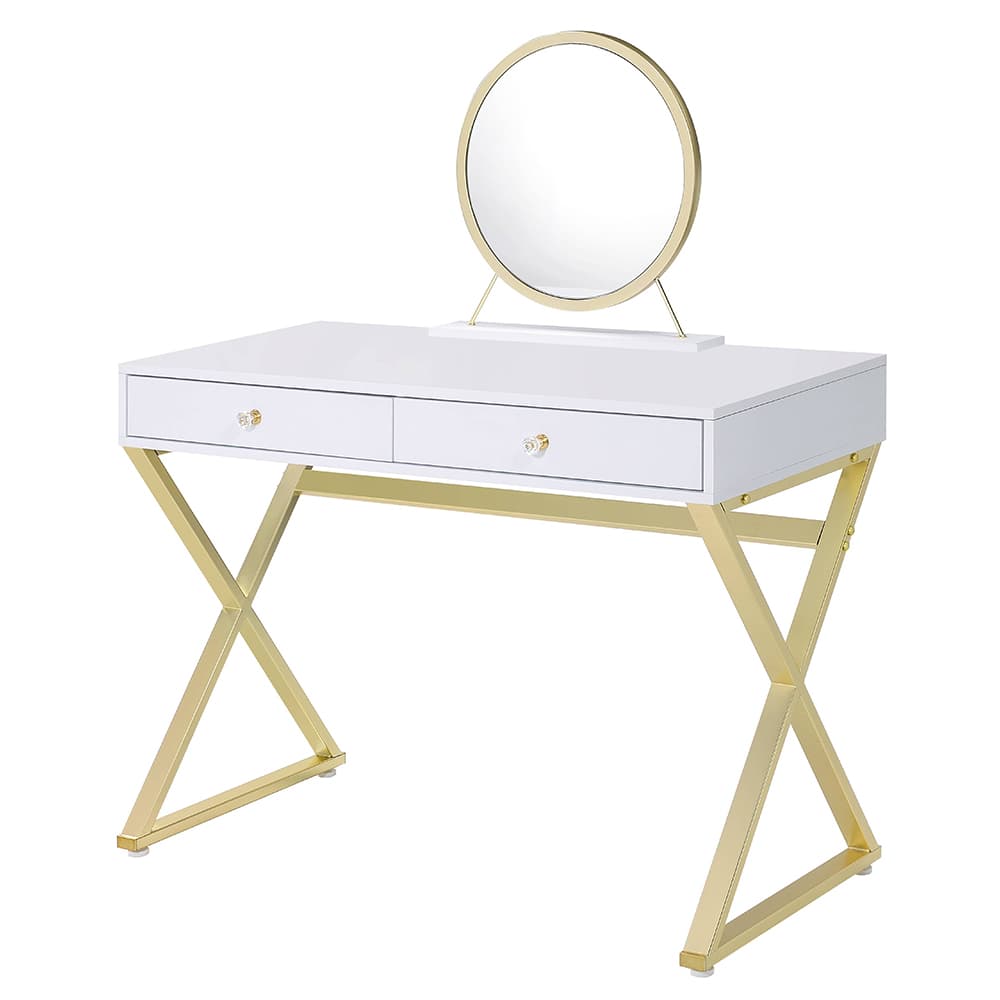 Vanity Desk W/Mirror & Jewelry Tray 2