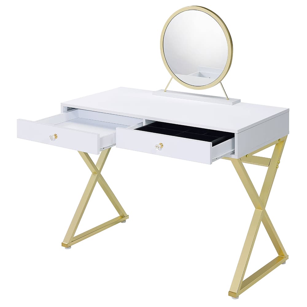 Vanity Desk W/Mirror & Jewelry Tray 4