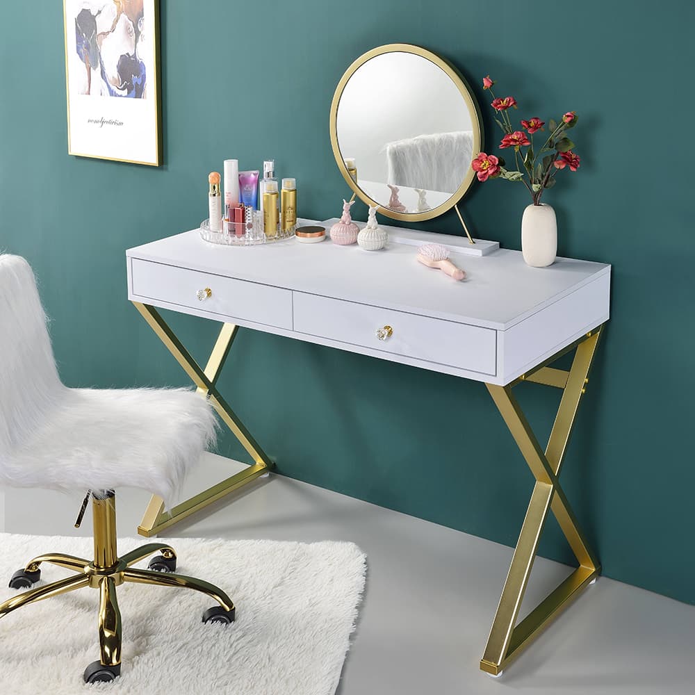 Vanity Desk W/Mirror & Jewelry Tray 6