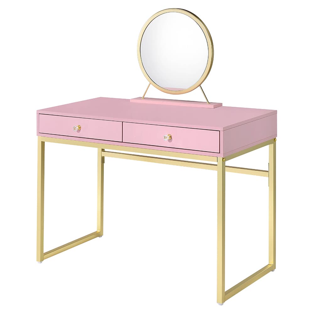 Vanity Desk W/Mirror & Jewelry Tray 2
