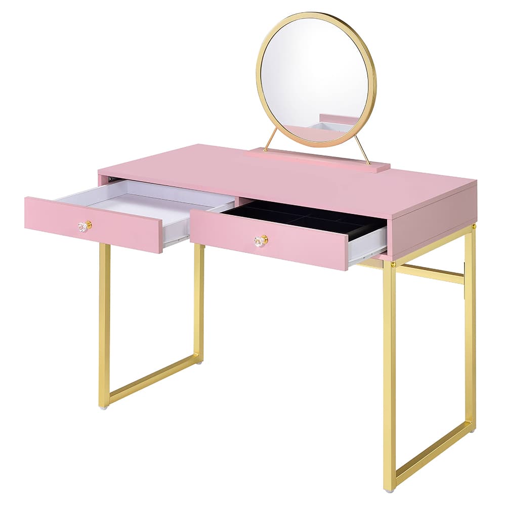 Vanity Desk W/Mirror & Jewelry Tray 4