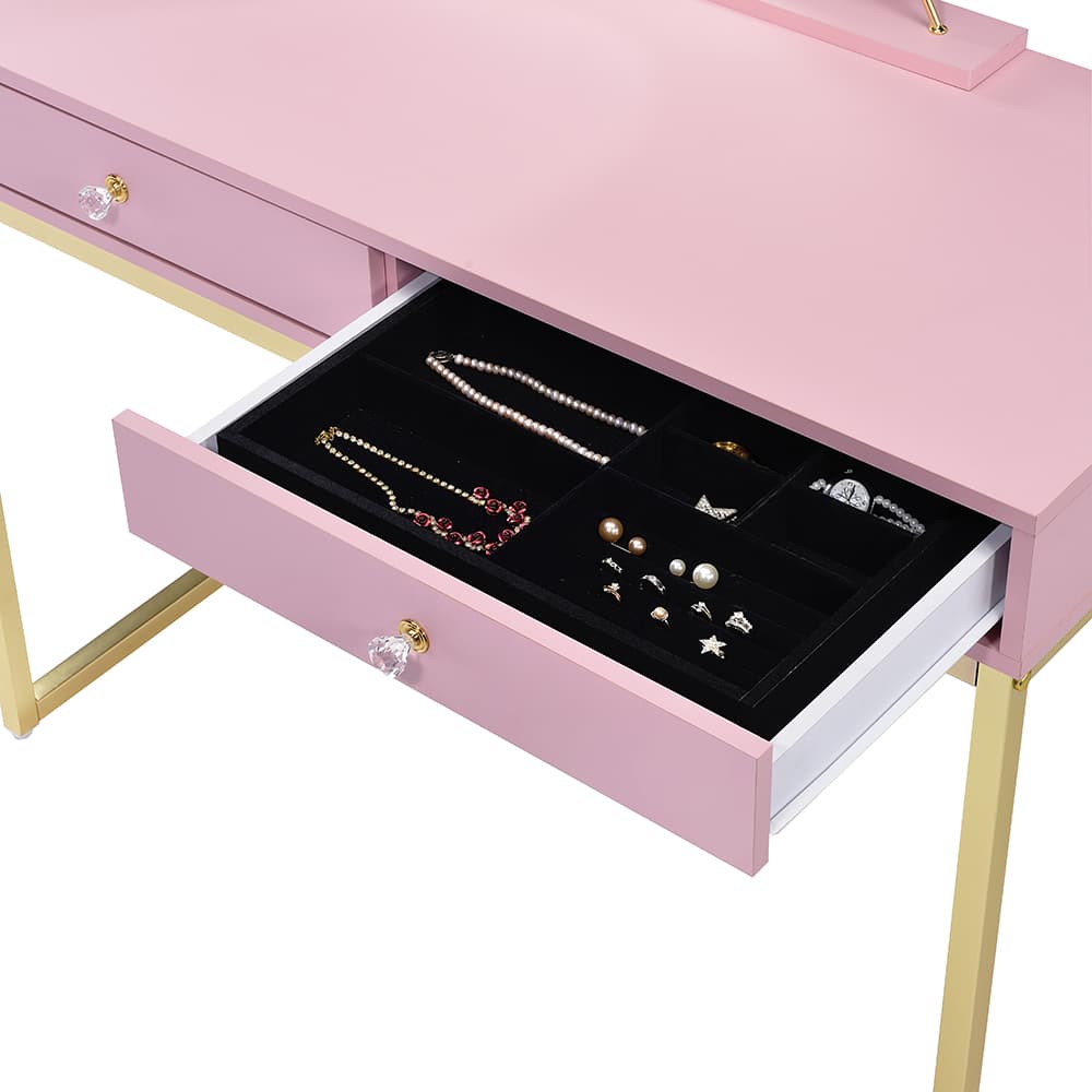 Vanity Desk W/Mirror & Jewelry Tray 5