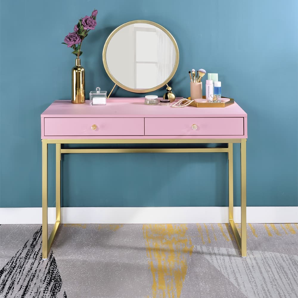 Vanity Desk W/Mirror & Jewelry Tray