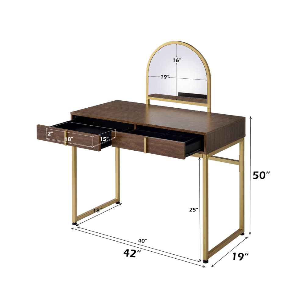 Vanity Desk W/Mirror & Jewelry Tray 6