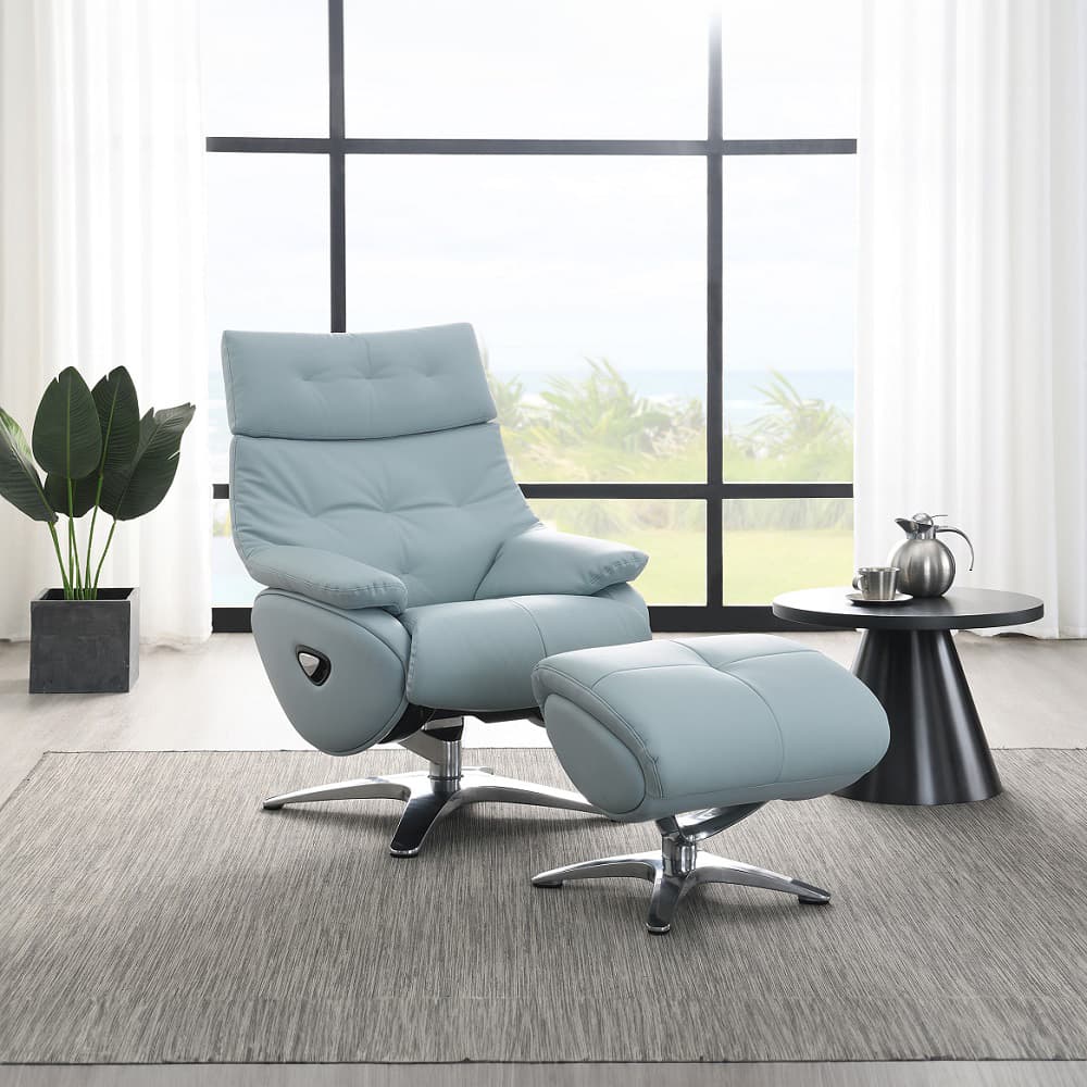 Accent Chair W/Swivel & Ottoman