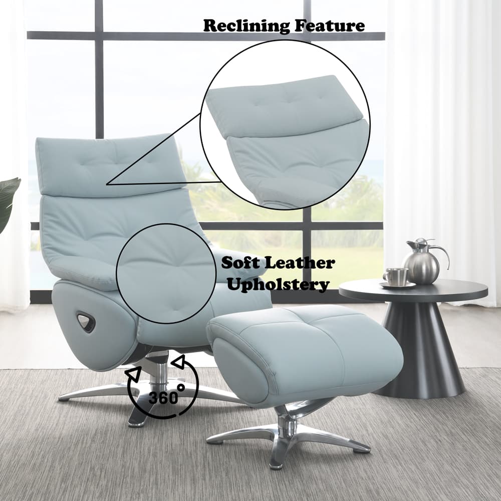 Accent Chair W/Swivel & Ottoman 9