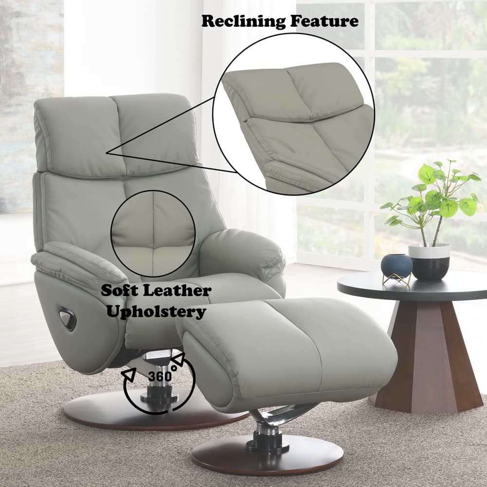 Accent Chair W/Swivel & Ottoman 9