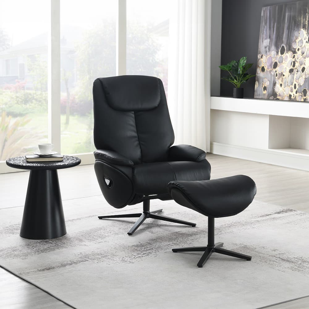 Accent Chair W/Swivel & Ottoman