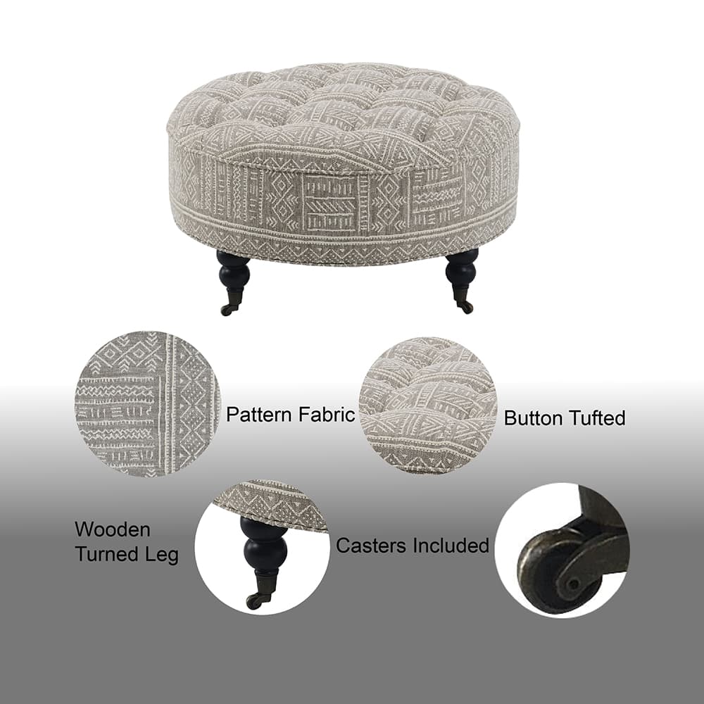Ottoman W/Casters 6