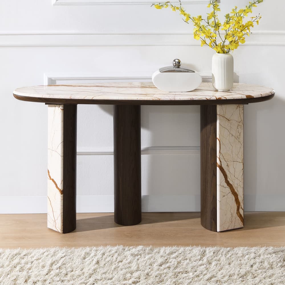 Console Table W/Marble Top