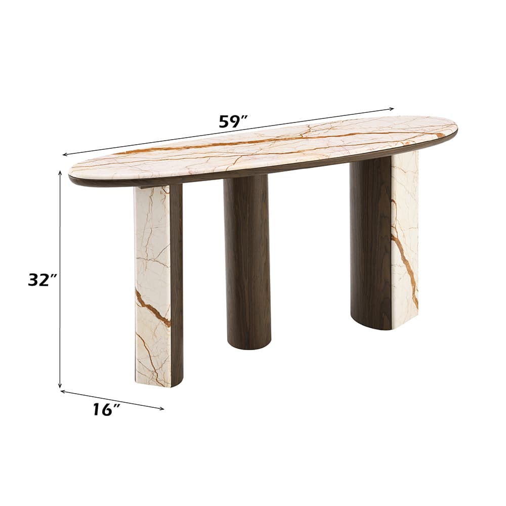 Console Table W/Marble Top 5