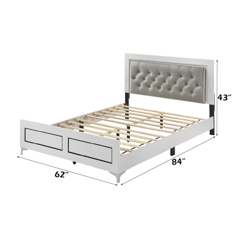 Queen Bed W/LED 8