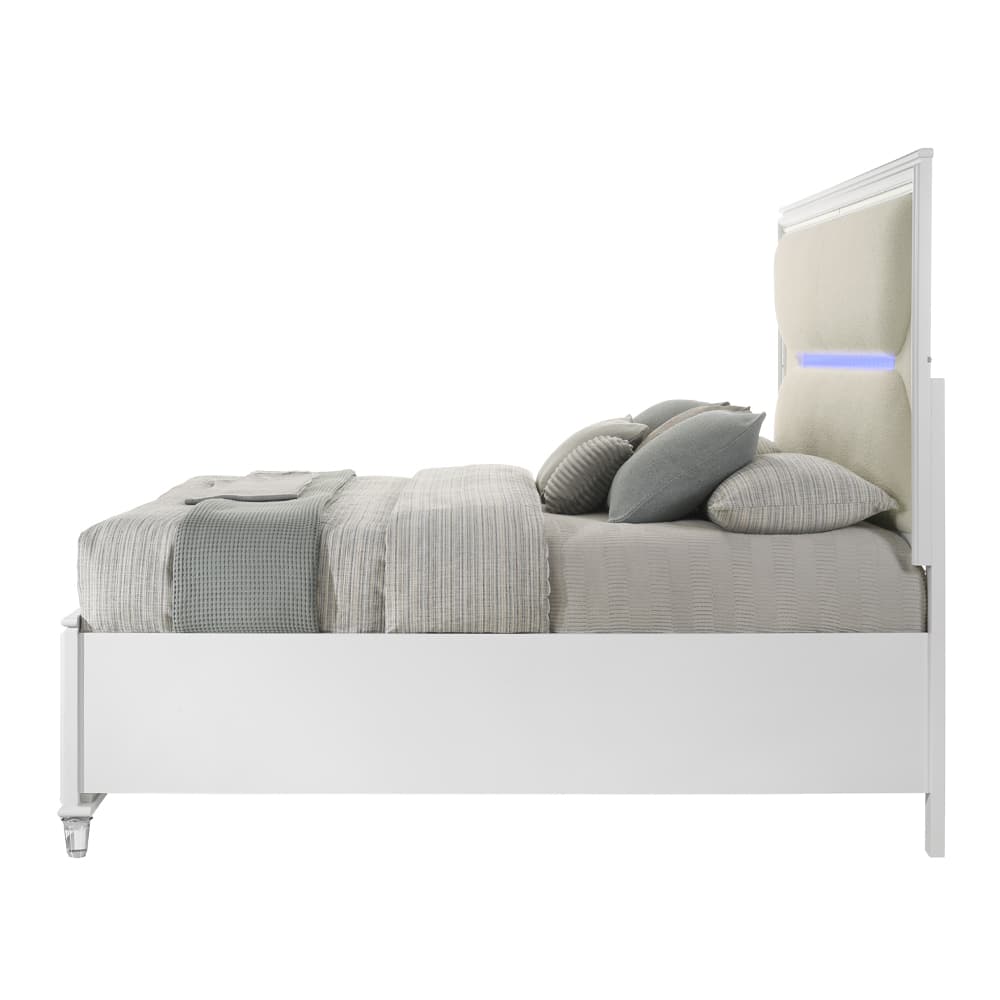 Eastern King Bed W/Storage & LED 4