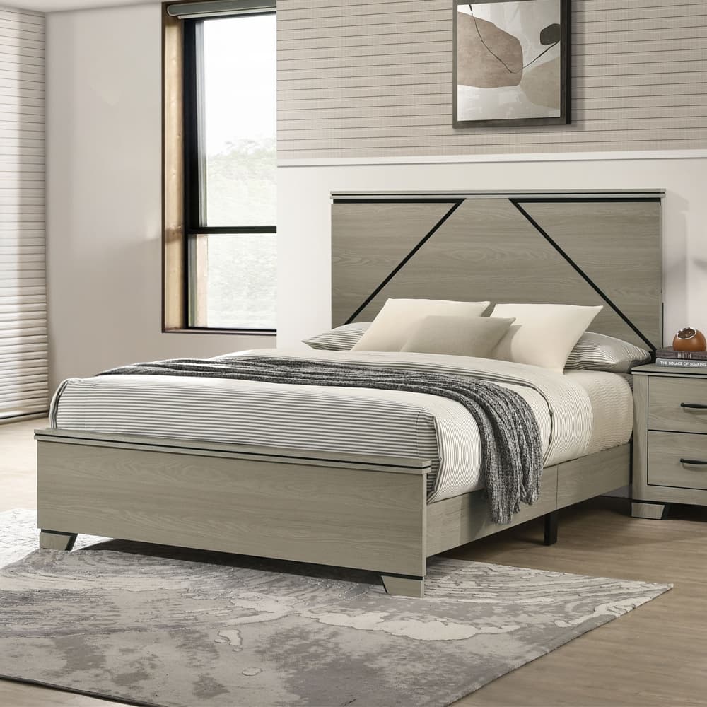 Queen Bed W/LED