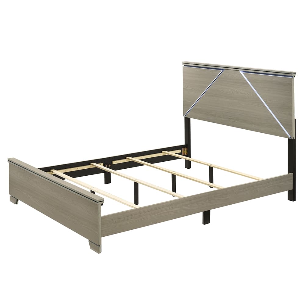 Queen Bed W/LED 2